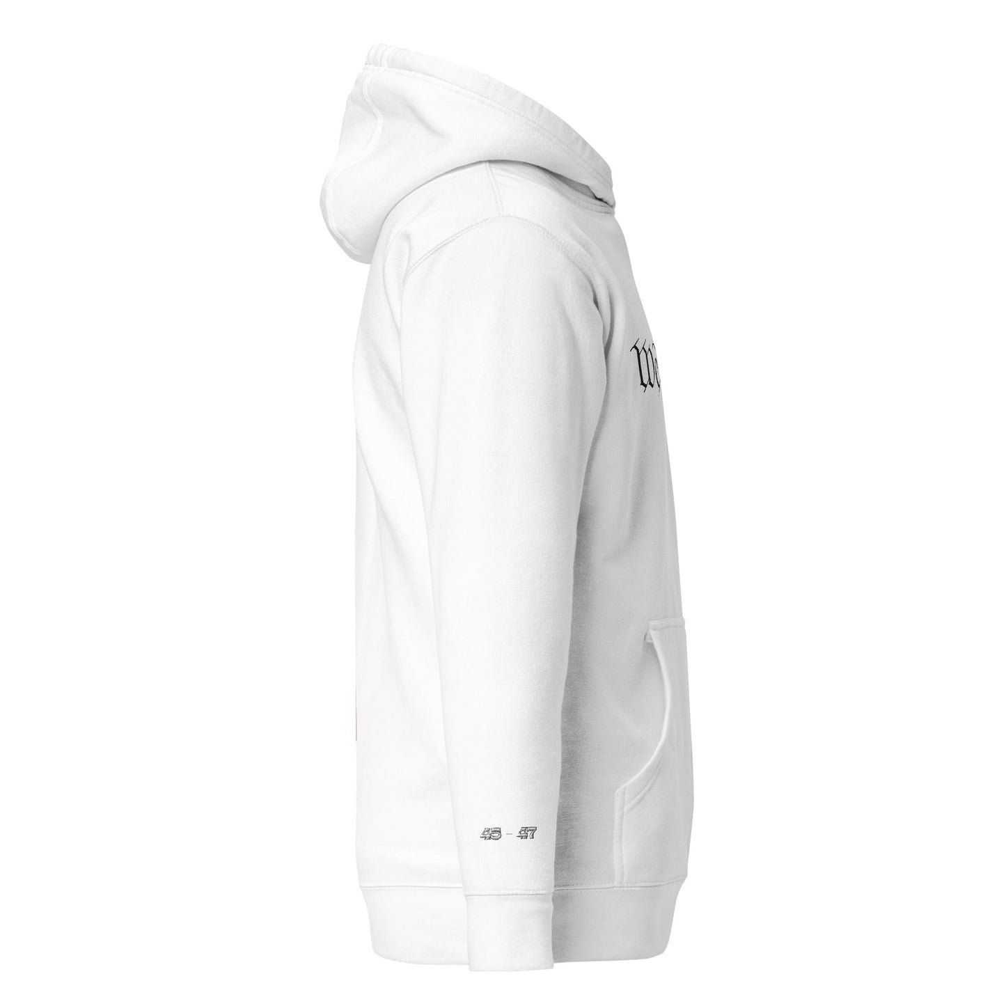 Sudadera con capucha cómoda unisex - "We the People" bordado + Código QR (huevo de Pascua) - Baile de Trump