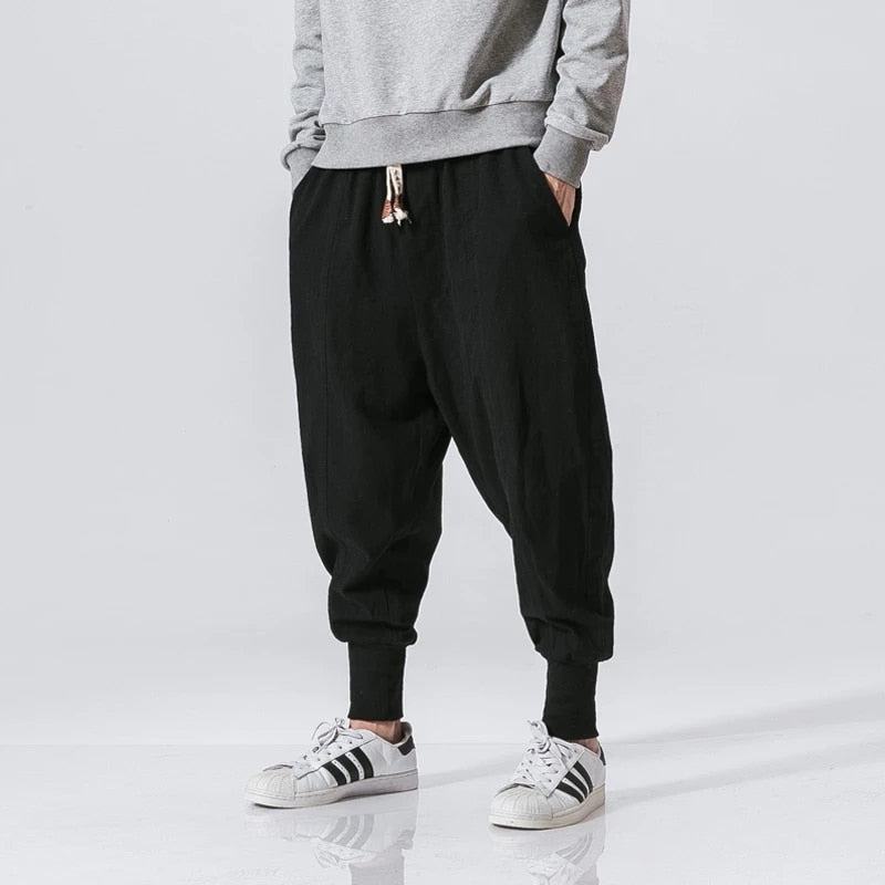 Cotton Linen Harem Pants for Boys and Men - # BOAA13410010
