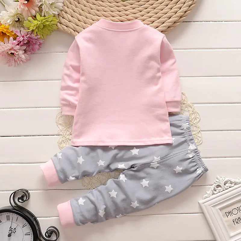Cotton Pajama Set for Kids 0-5 Years with Cartoon Design - # BAAA81810020