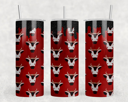 Cows|Skinny Tumbler|Optional Bluetooth Speaker| Speaker Color Varies by Rowdy Ridge Co