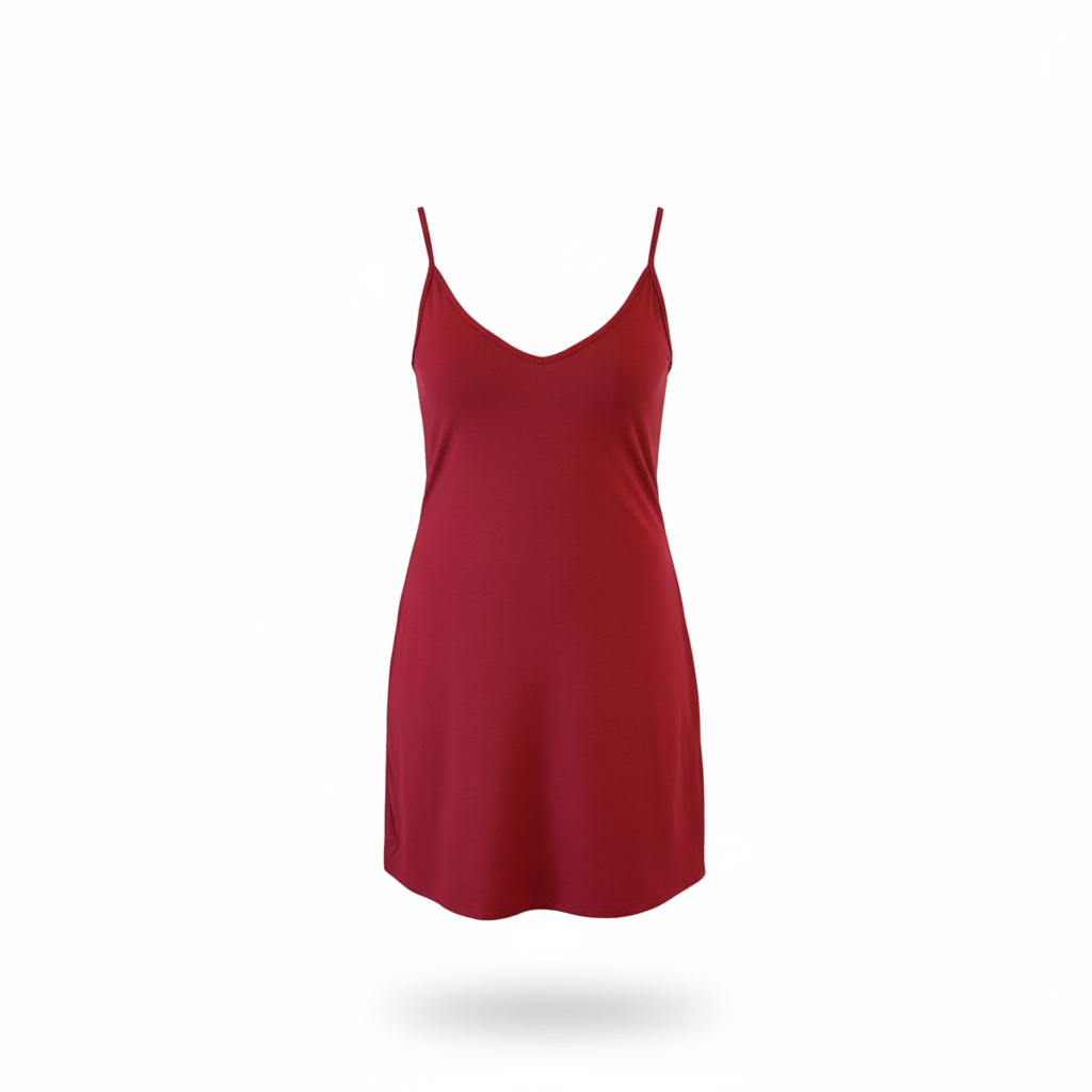 Vestido lencero - Carmesí