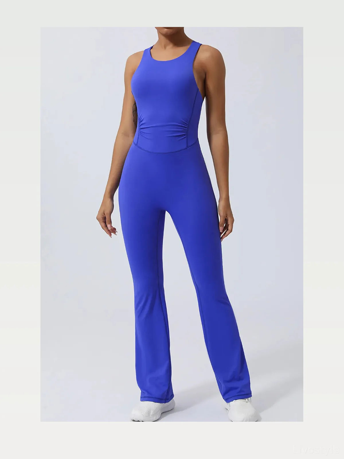 Crisscross Wide Strap Sleeveless Jumpsuit