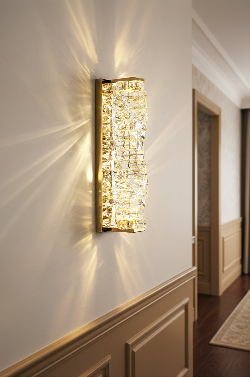 Aplique de pared laminado de cristal