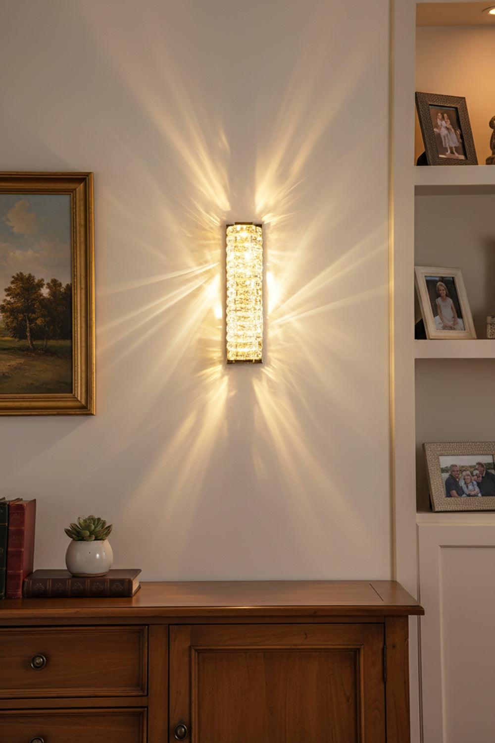 Aplique de pared laminado de cristal