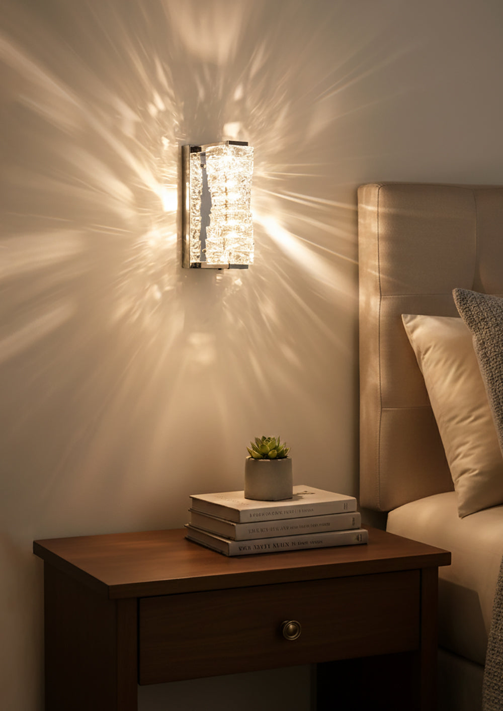 Aplique de pared laminado de cristal