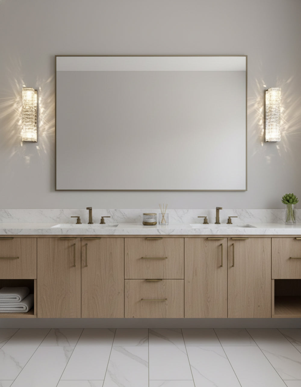 Aplique de pared laminado de cristal
