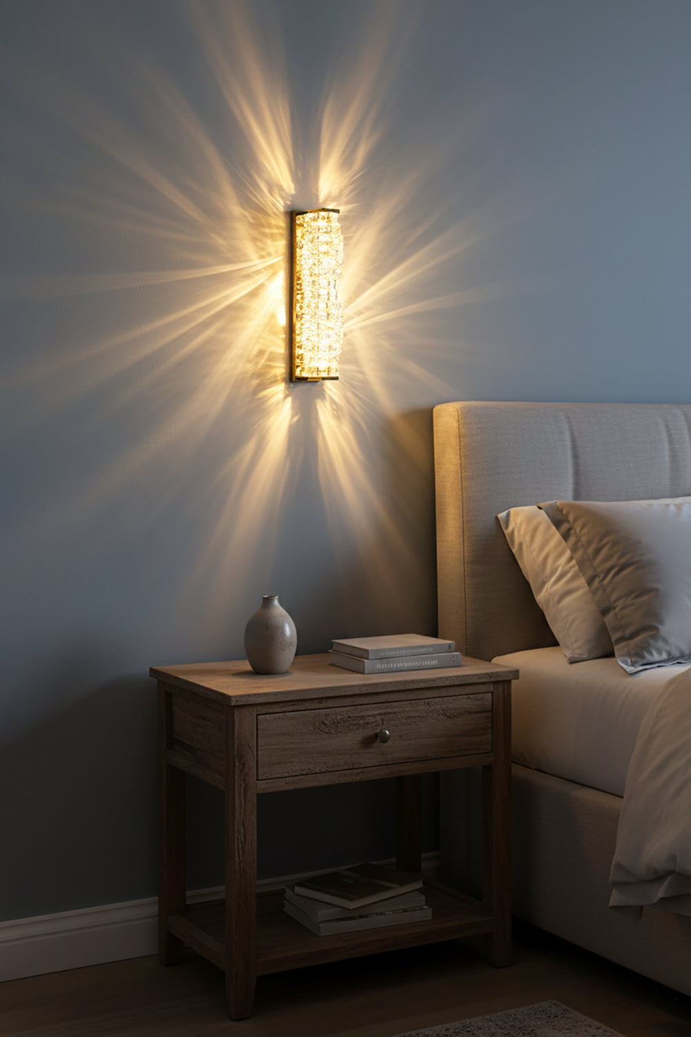 Aplique de pared laminado de cristal