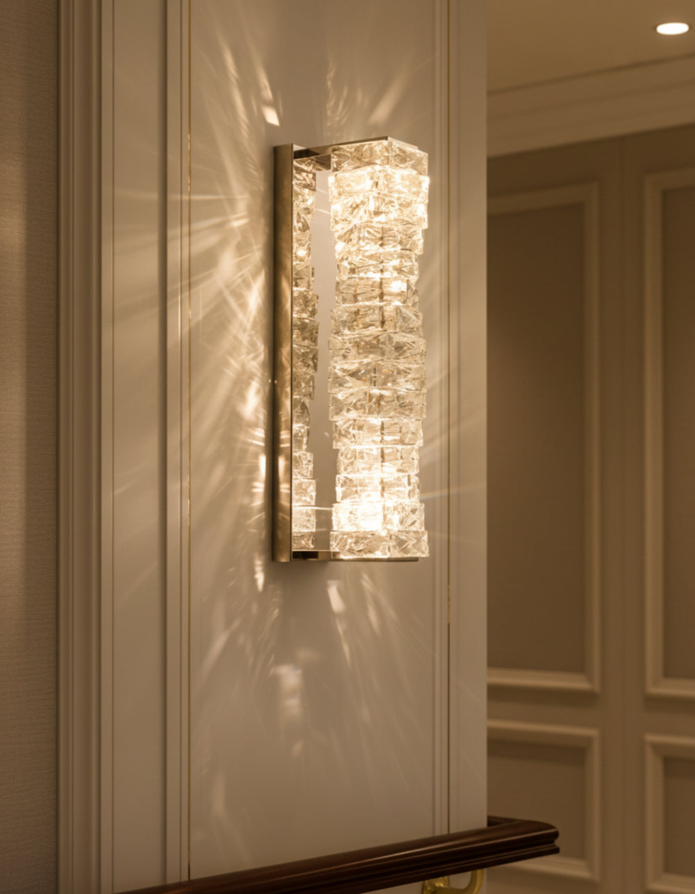 Aplique de pared laminado de cristal
