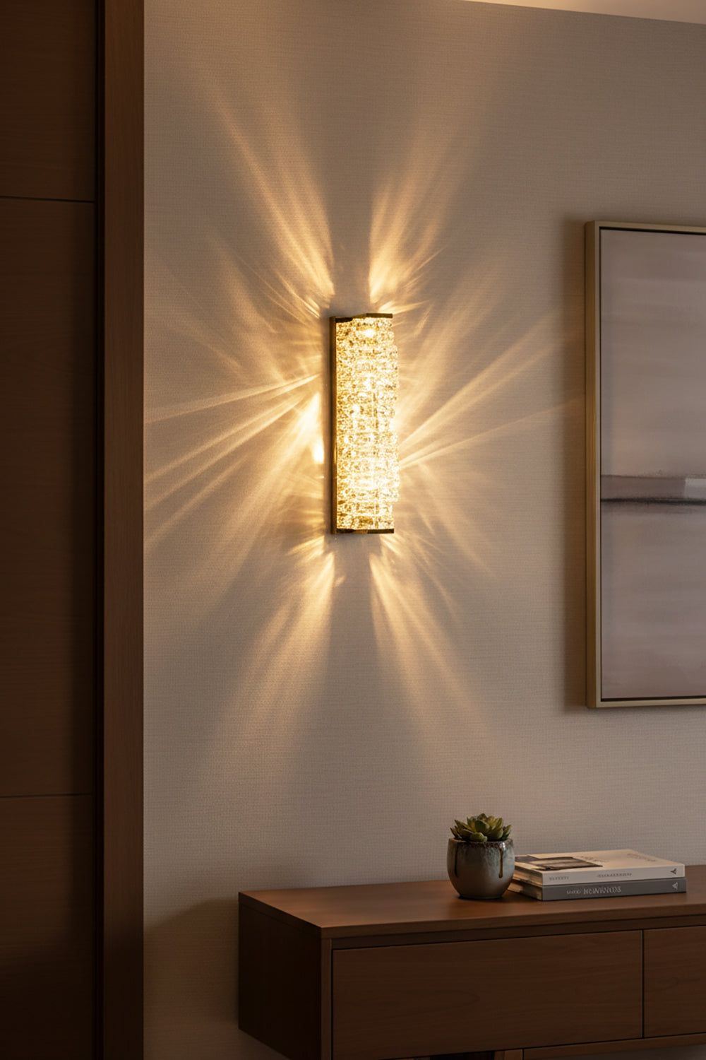 Aplique de pared laminado de cristal