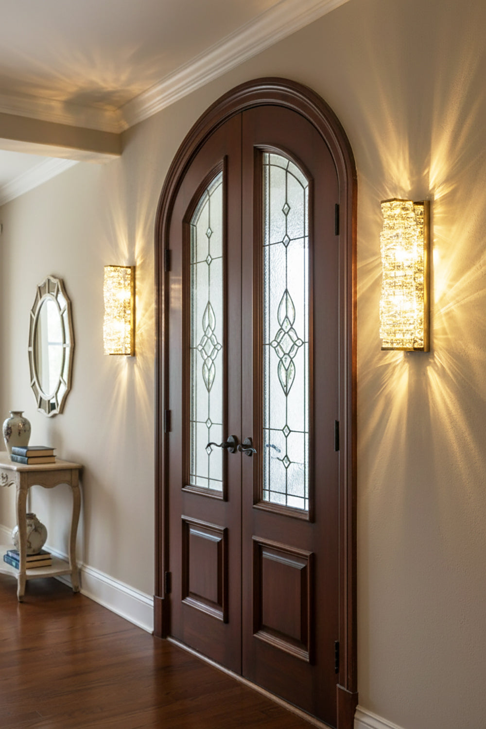 Aplique de pared laminado de cristal