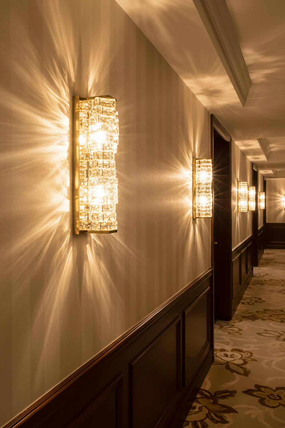 Aplique de pared laminado de cristal
