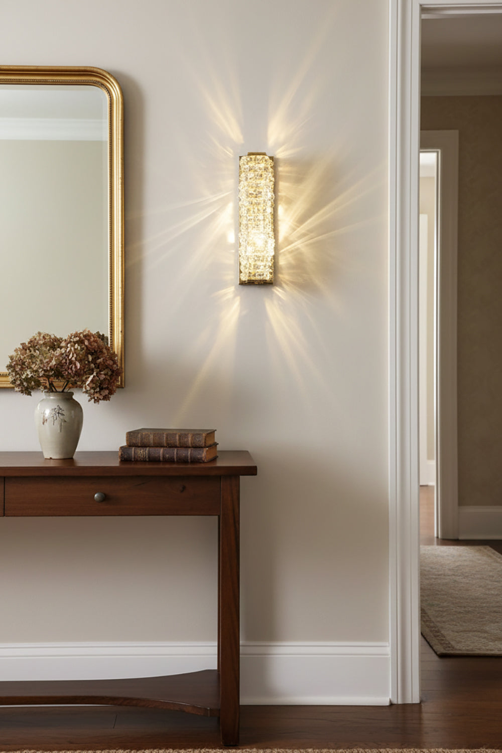 Aplique de pared laminado de cristal