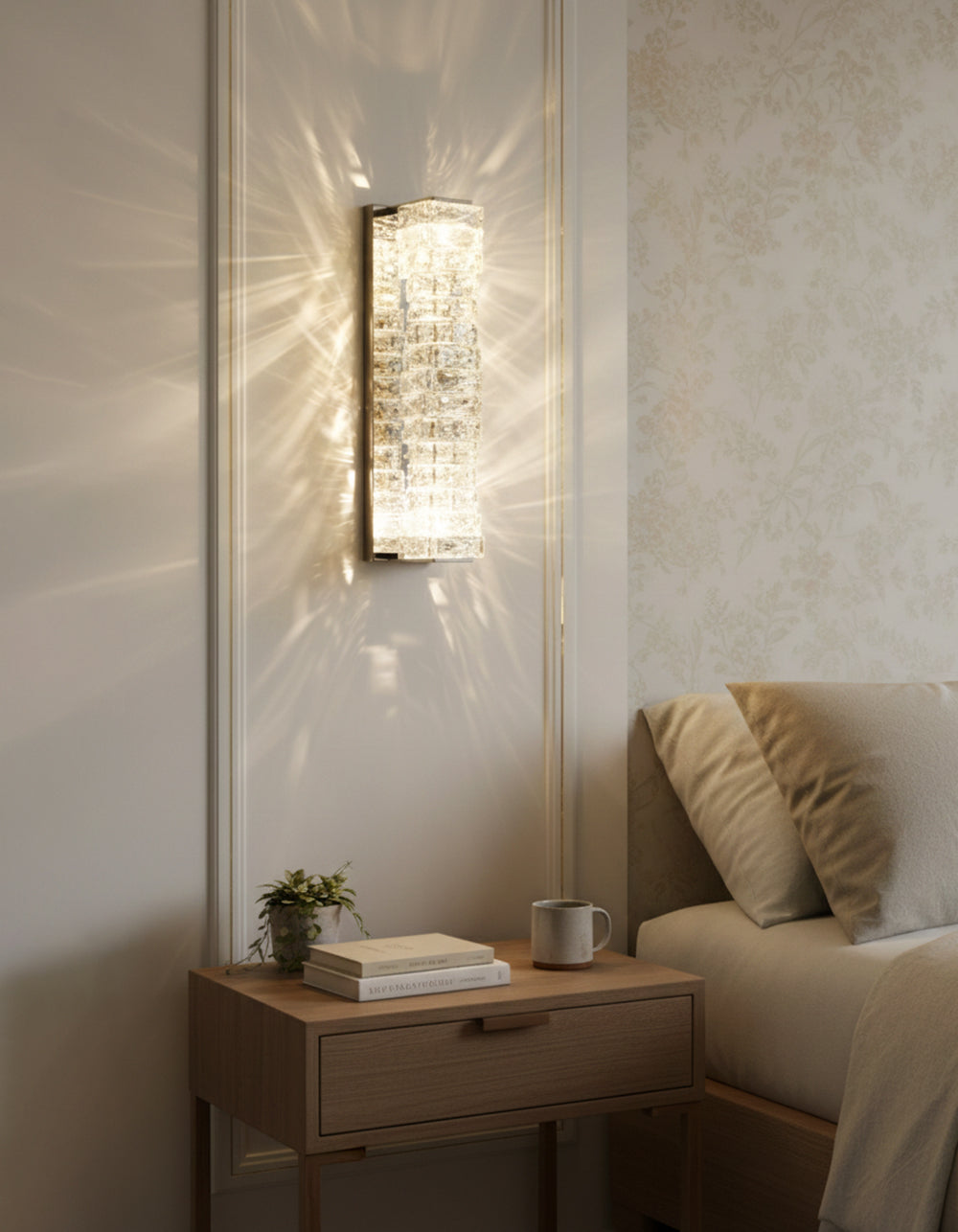Aplique de pared laminado de cristal