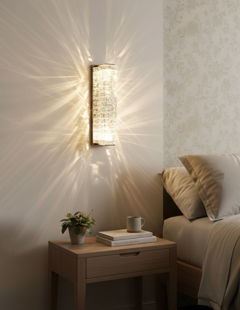 Aplique de pared laminado de cristal