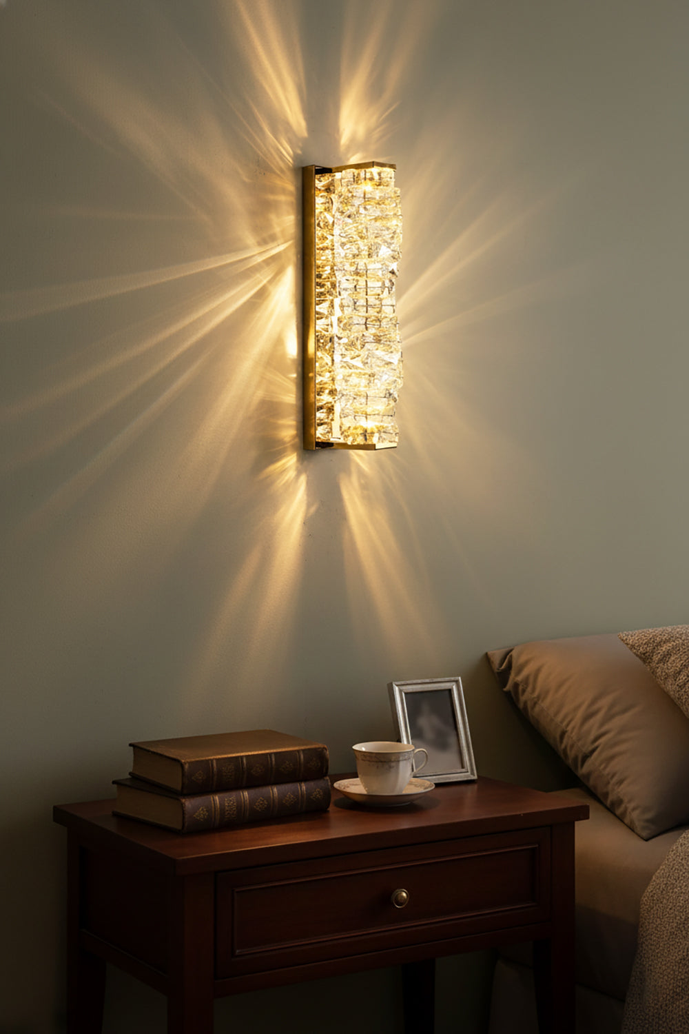 Aplique de pared laminado de cristal