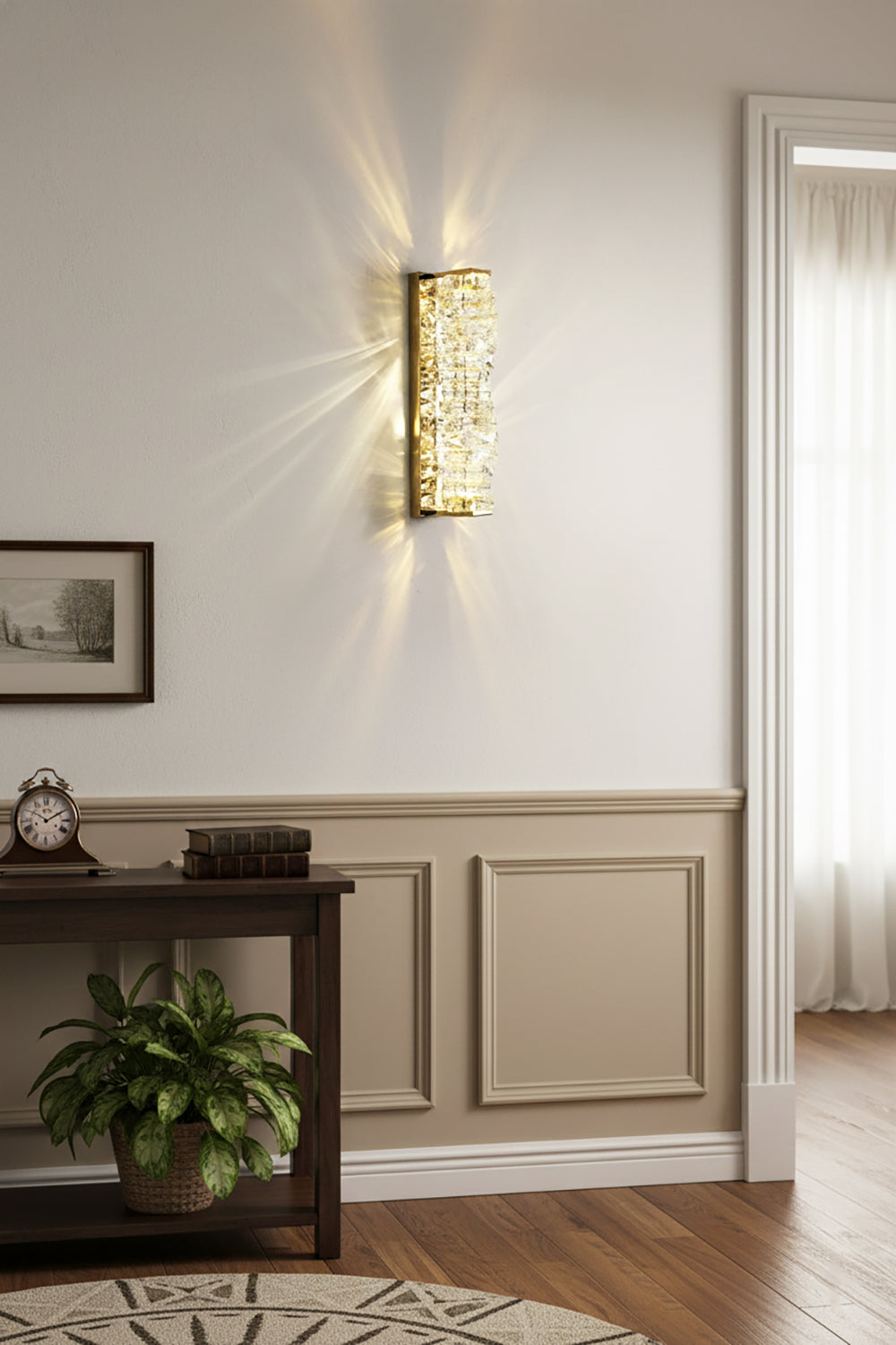 Aplique de pared laminado de cristal