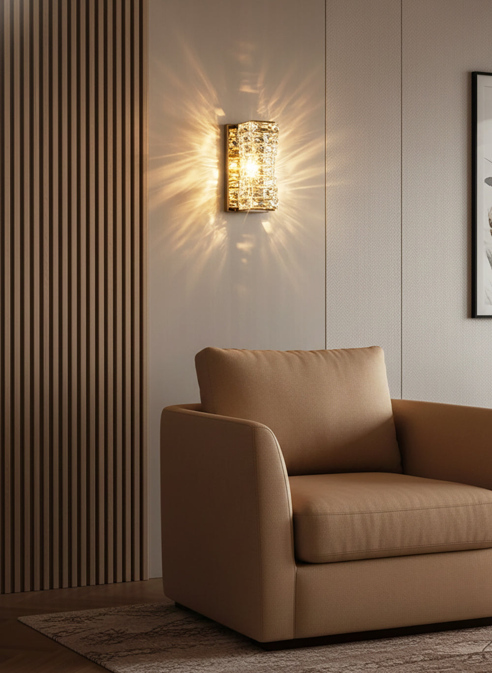 Aplique de pared laminado de cristal