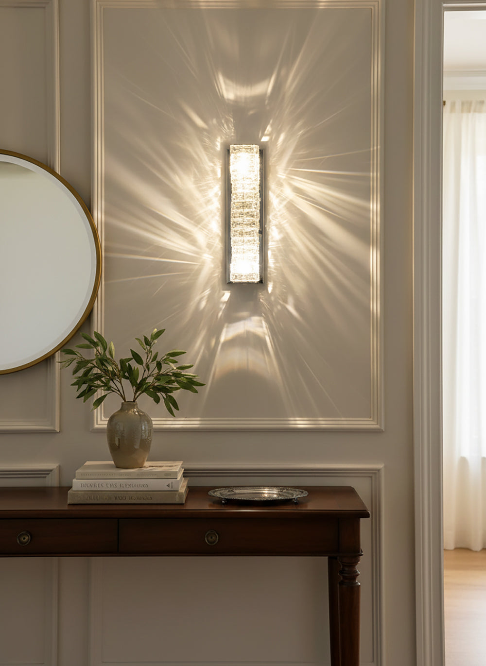 Aplique de pared laminado de cristal
