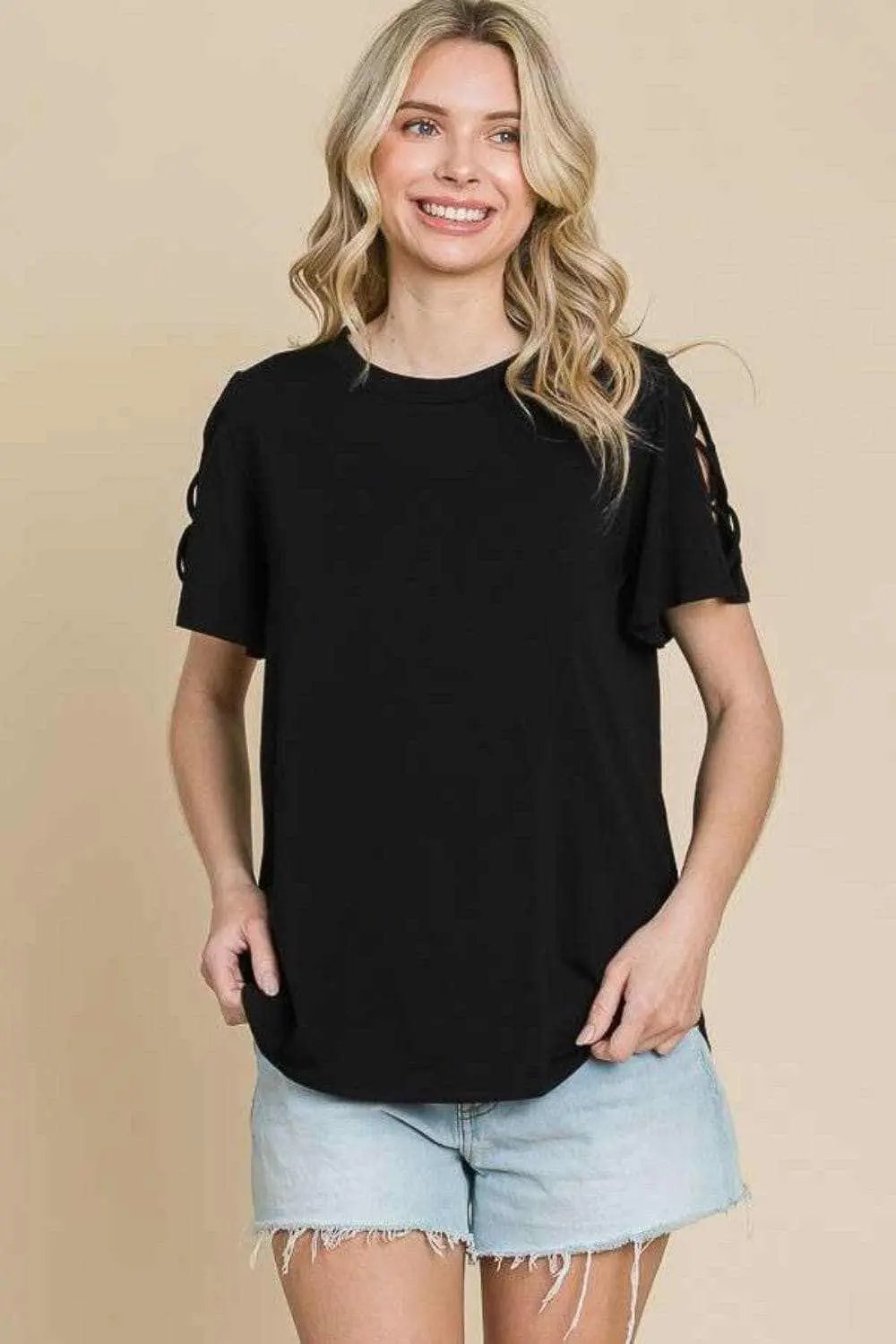 T-Shirts Trendsi usa - Culture Code crisscross tee, S-XL