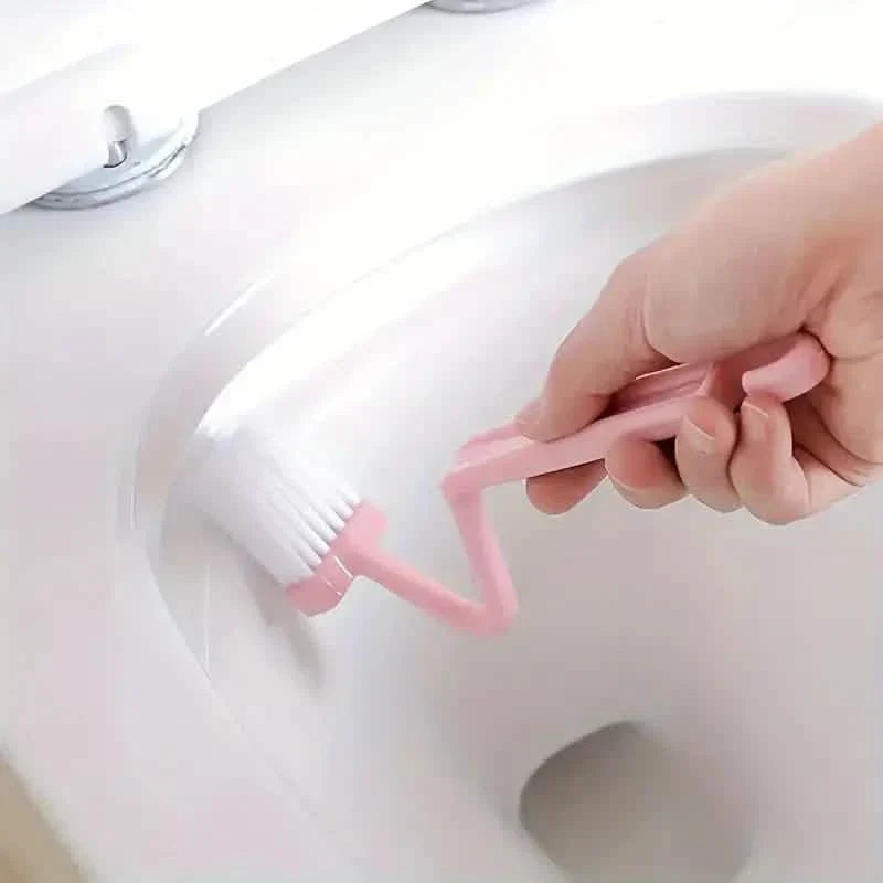 Curved Handle Function Cleaning Toilet Gap Brush