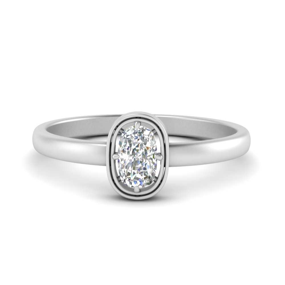 Cushion Cut Bezel Solitaire Ring