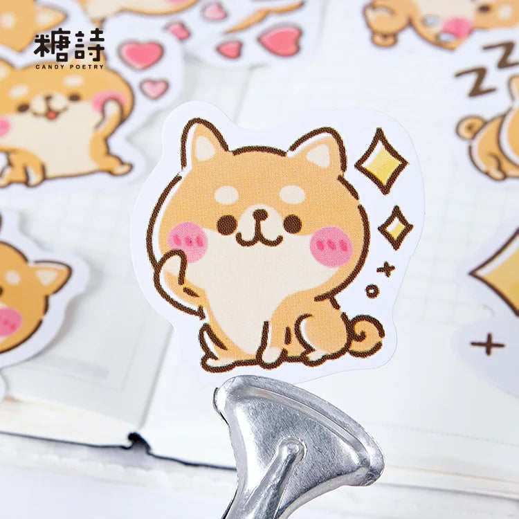 45 pegatinas Kawaii Shiba Inu