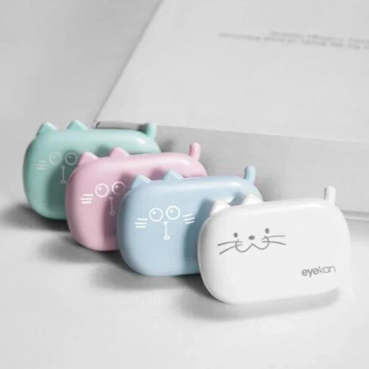 Estuche para lentes de contacto de gato adorable