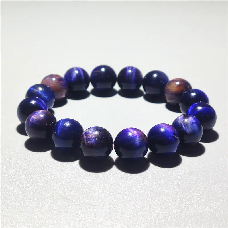 Pulsera Ojo de Tigre Morada Peter, Bola Cielo Estrellado