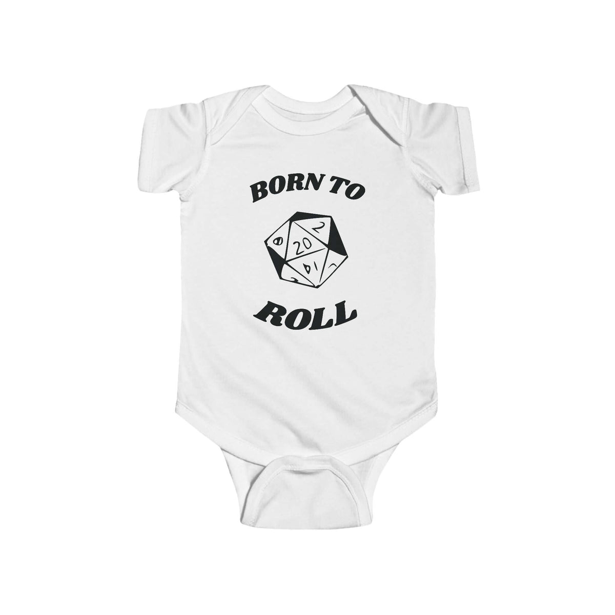 D&D Baby Onesie Born To Roll D20
