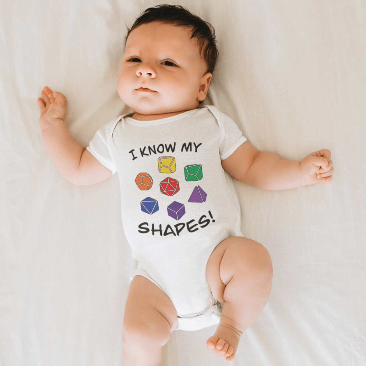 D&D Baby Onesie I know My Shapes