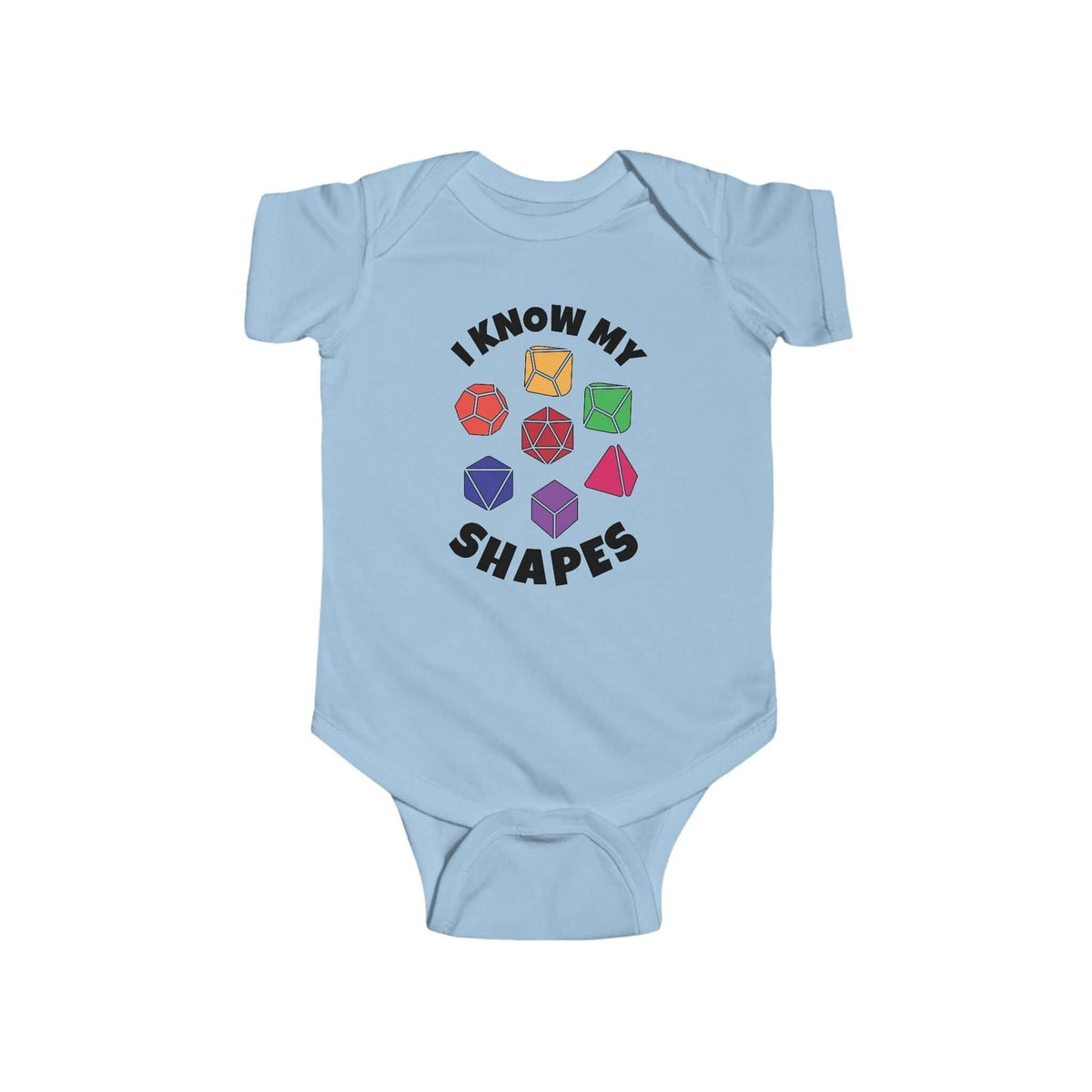 D&D Baby Onesie I know My Shapes