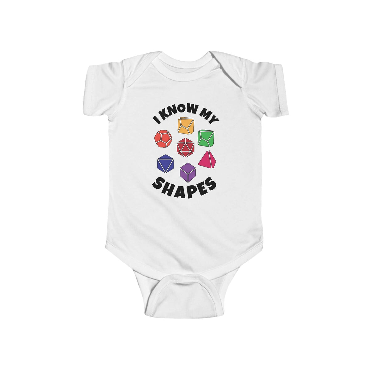 D&D Baby Onesie I know My Shapes