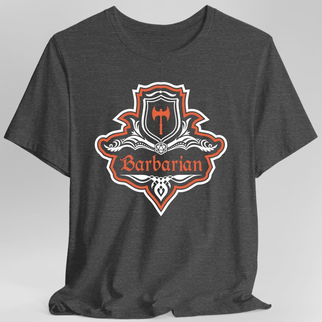 Camiseta con emblema elegante de la clase Bárbaro de D&D