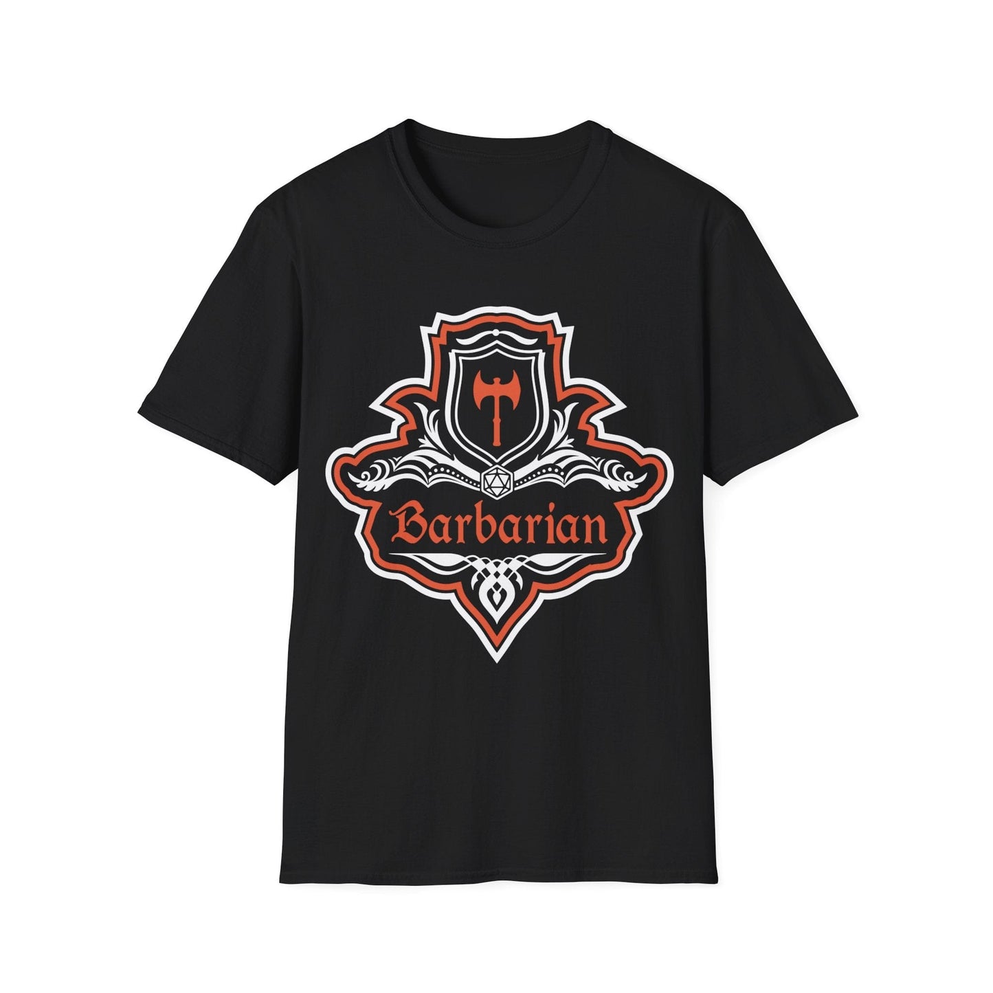 Camiseta con emblema elegante de la clase Bárbaro de D&D