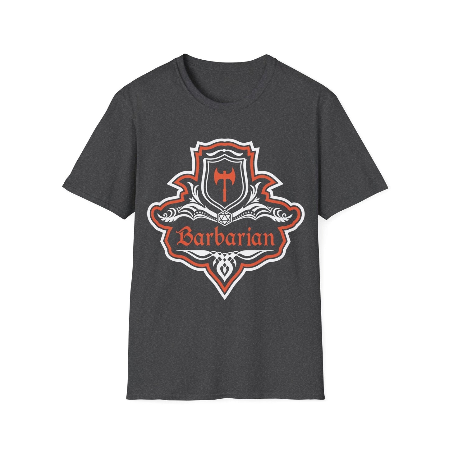 Camiseta con emblema elegante de la clase Bárbaro de D&D