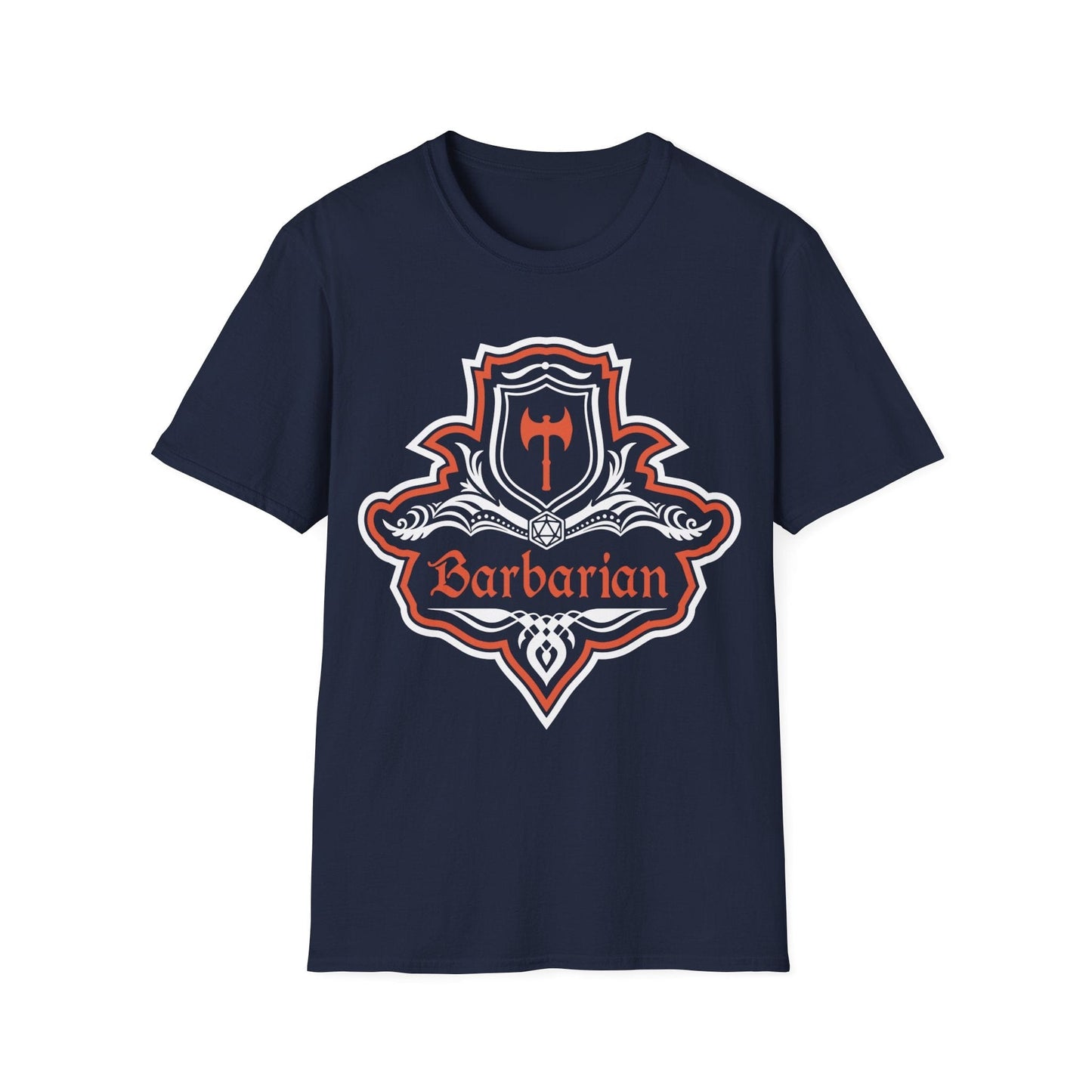 Camiseta con emblema elegante de la clase Bárbaro de D&D