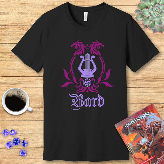 Camiseta con el emblema de la clase Bardo de D&D