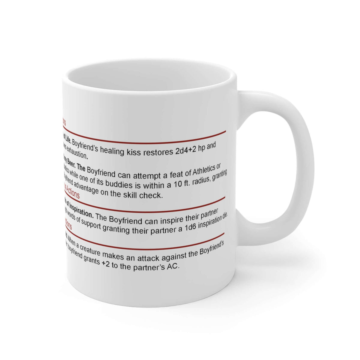 D&D Boyfriend Stat Block Mug