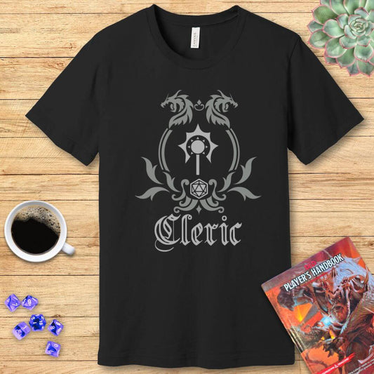 Camiseta con el emblema de la clase Clérigo de D&D