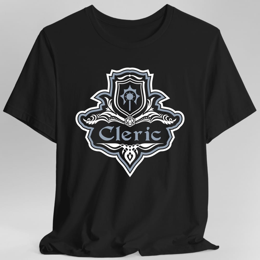 Camiseta con el elegante emblema de la clase Clérigo de D&D