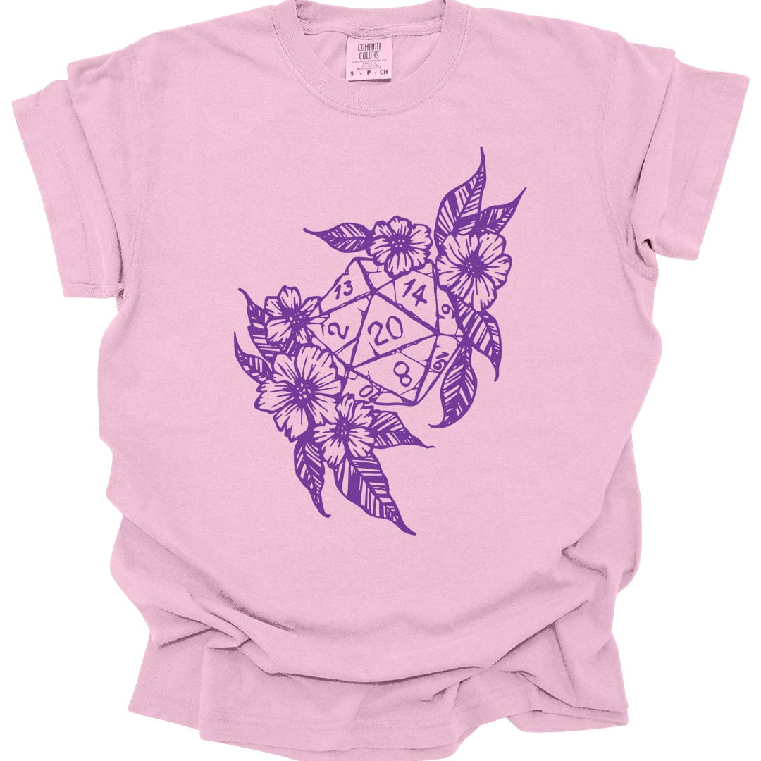 D&D D20 Dice Flower T-Shirt - Comfort Colors