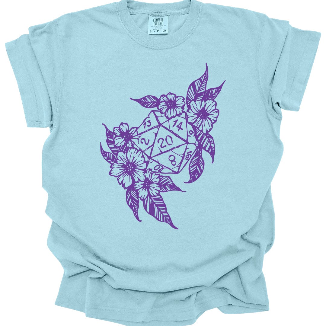 D&D D20 Dice Flower T-Shirt - Comfort Colors