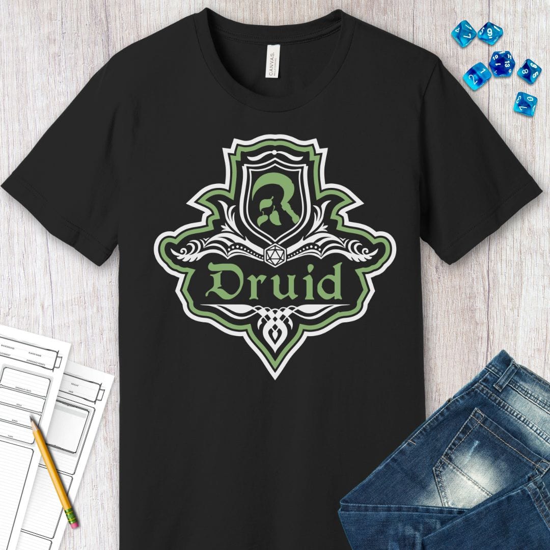 Camiseta con Emblema de Lujo de la Clase Druida de D&D
