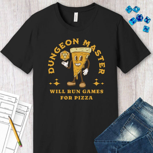 Camiseta de Dungeon Master de D&D para pizza