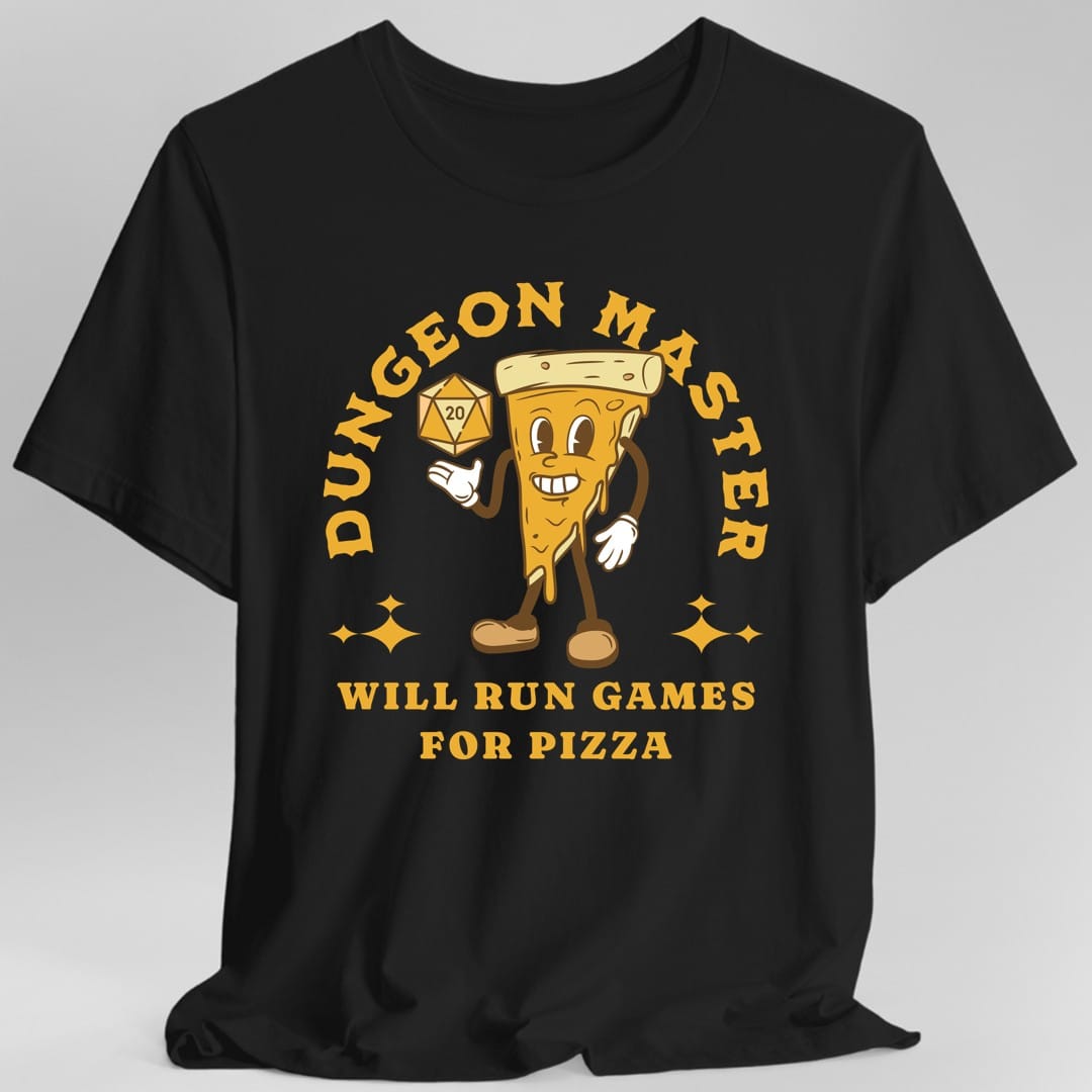 Camiseta de Dungeon Master de D&D para pizza