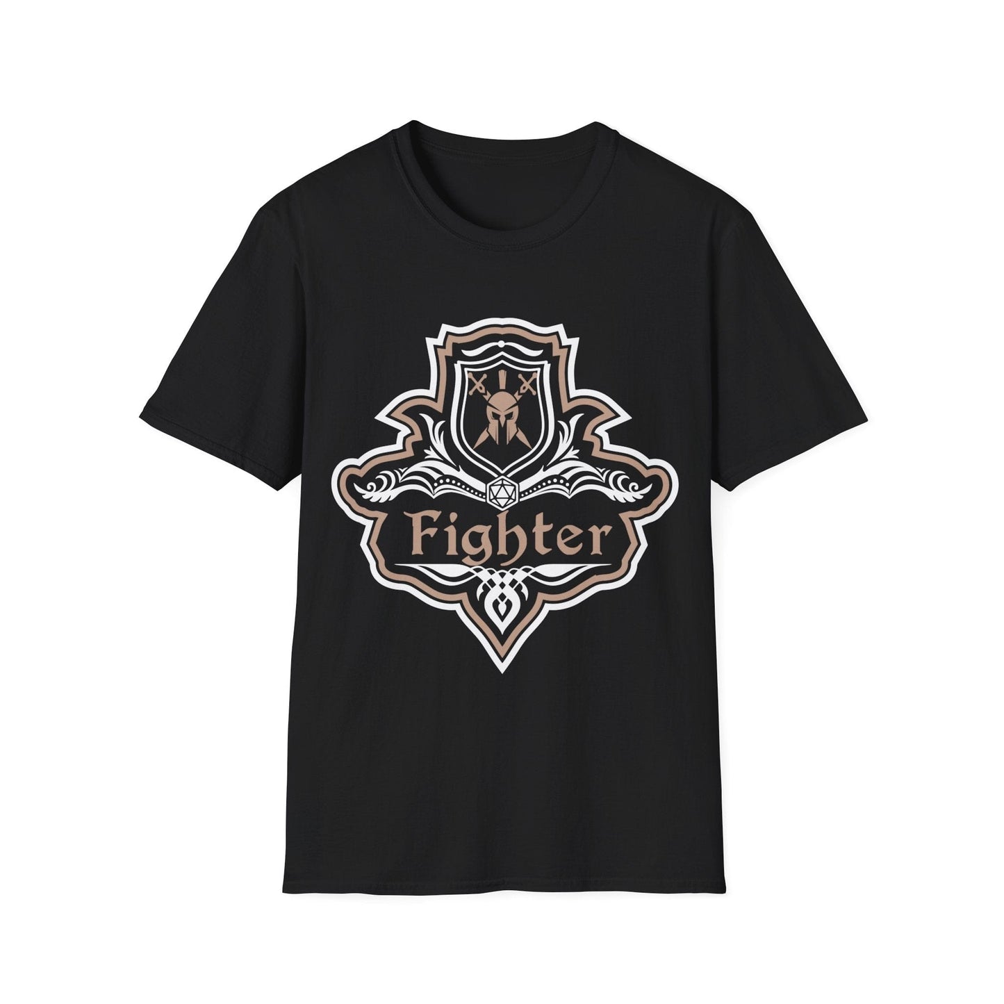 Camiseta con emblema de lujo de la clase Guerrero de D&D