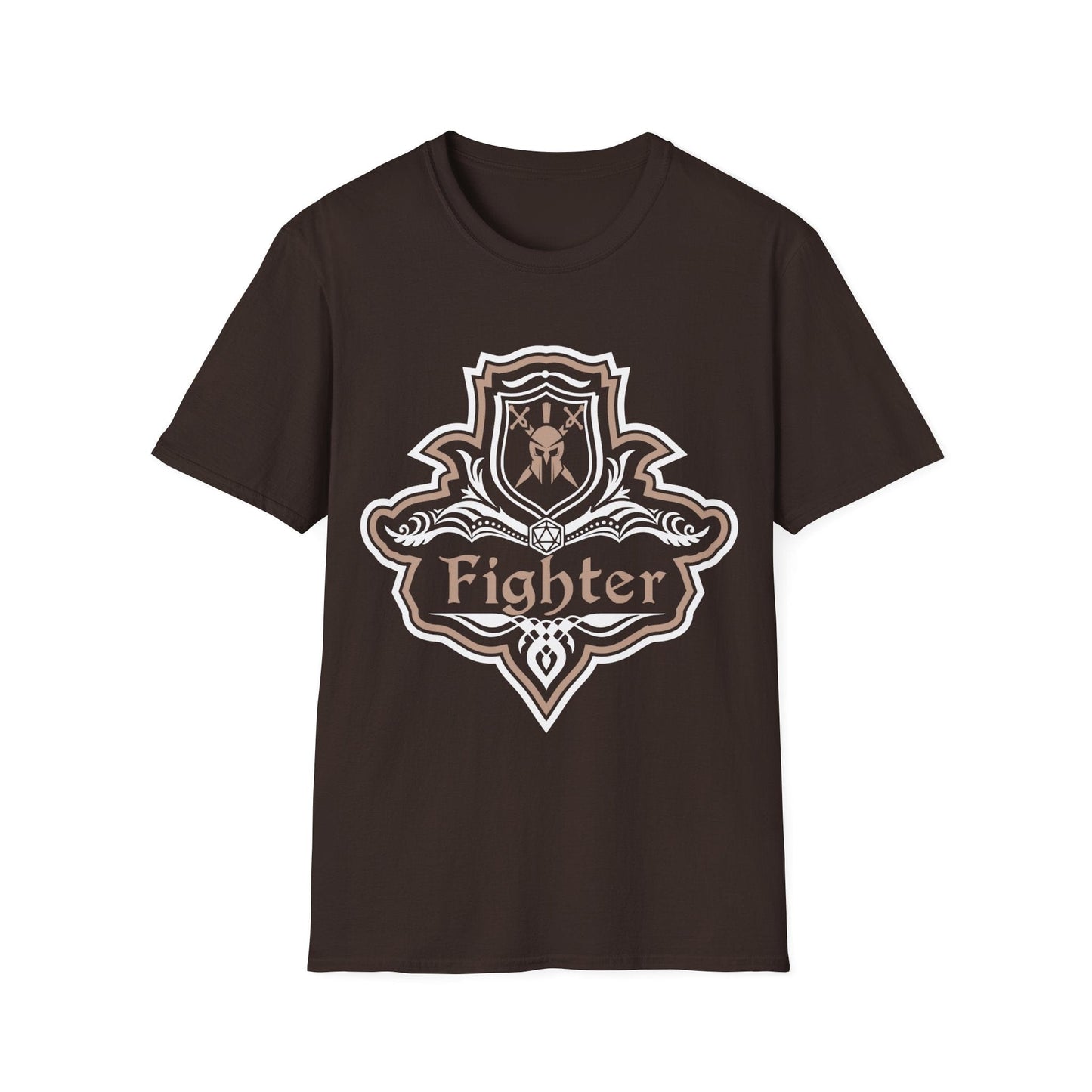 Camiseta con emblema de lujo de la clase Guerrero de D&D