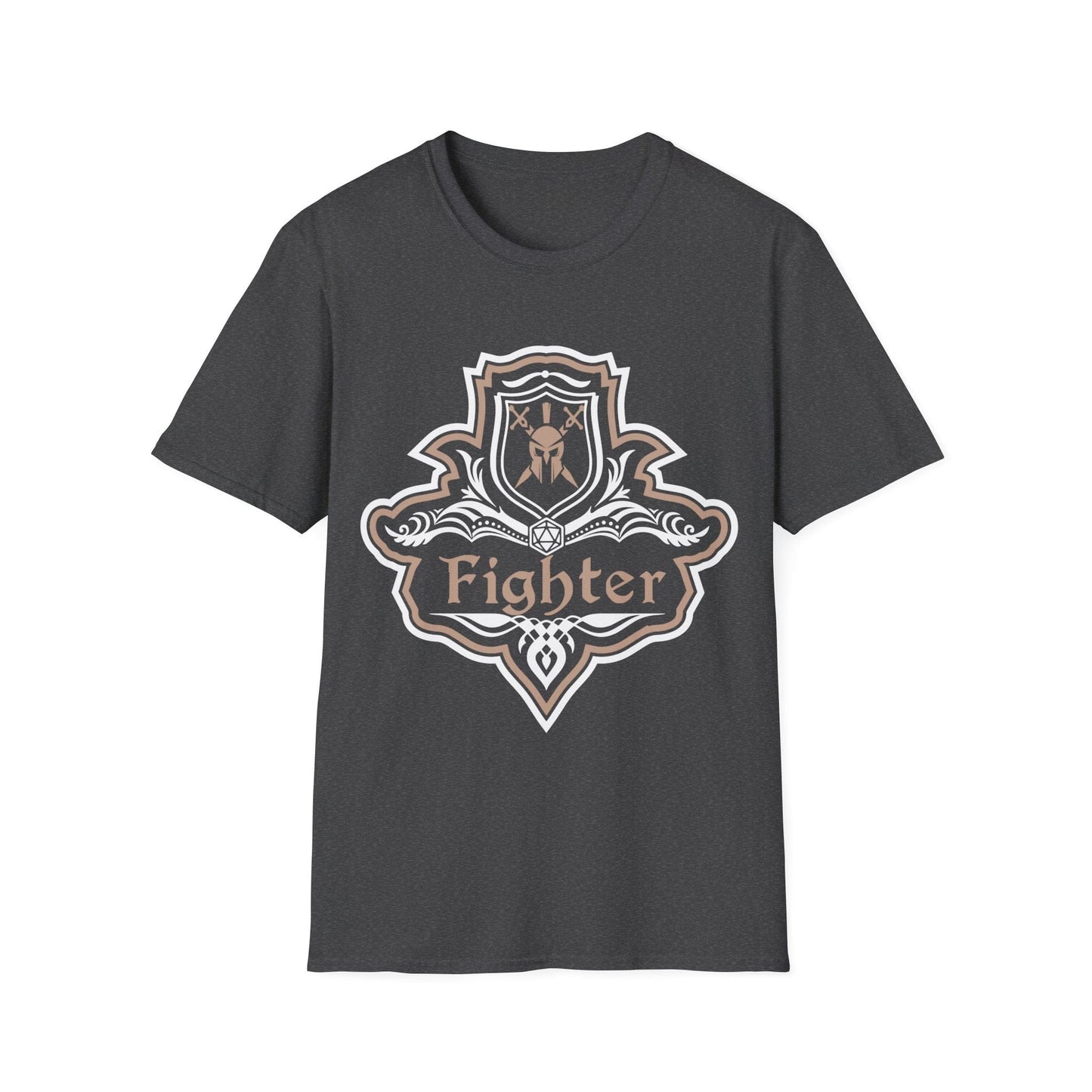 Camiseta con emblema de lujo de la clase Guerrero de D&D