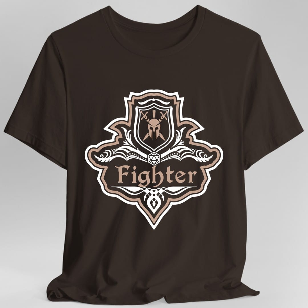 Camiseta con emblema de lujo de la clase Guerrero de D&D
