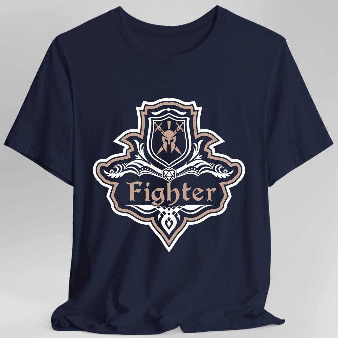 Camiseta con emblema de lujo de la clase Guerrero de D&D